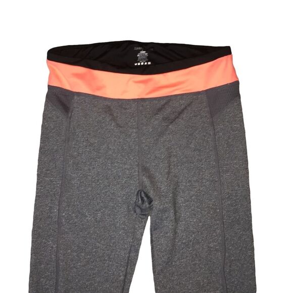 NWOT Zenana Sports Athletic Leggings Large Mesh  Gray Coral Exercise Workout - Picture 3 of 9